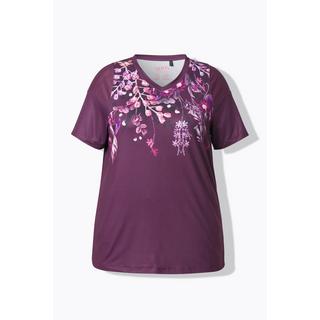 Ulla Popken Maglia Funzionale Mezza Manica Inserti Mesh Scollo a V  