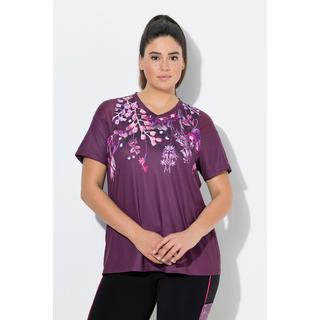 Ulla Popken Maglia Funzionale Mezza Manica Inserti Mesh Scollo a V  