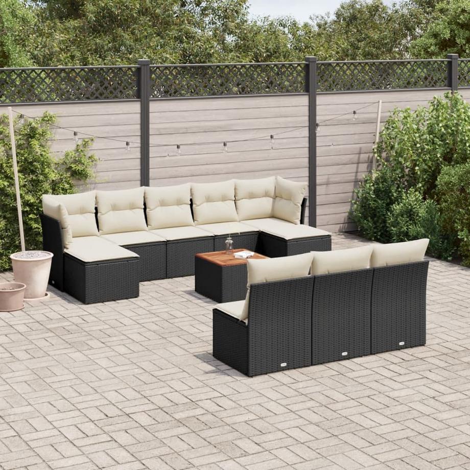 VidaXL Ensemble de canapés de jardin rotin synthétique  