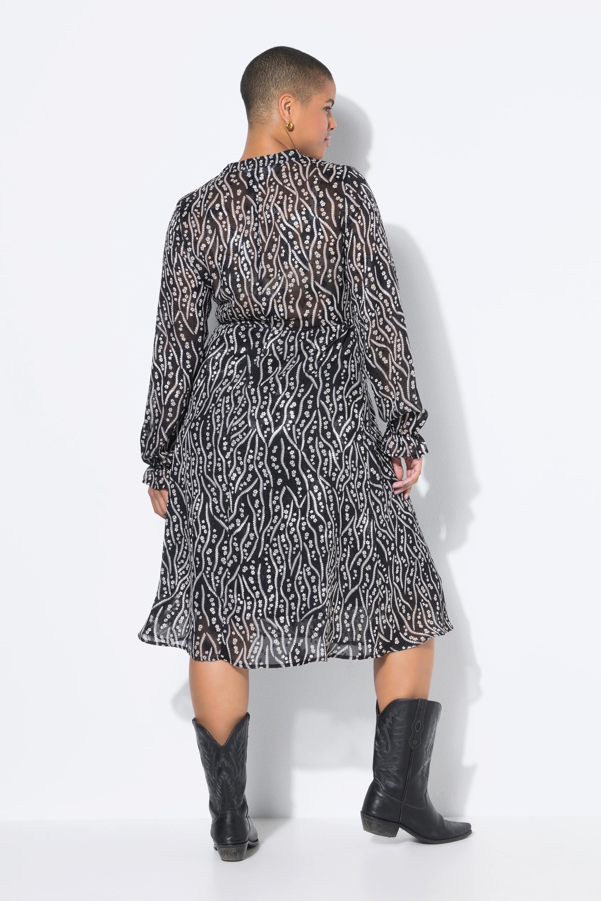 Studio Untold Midikleid Alloverprint Langarm  