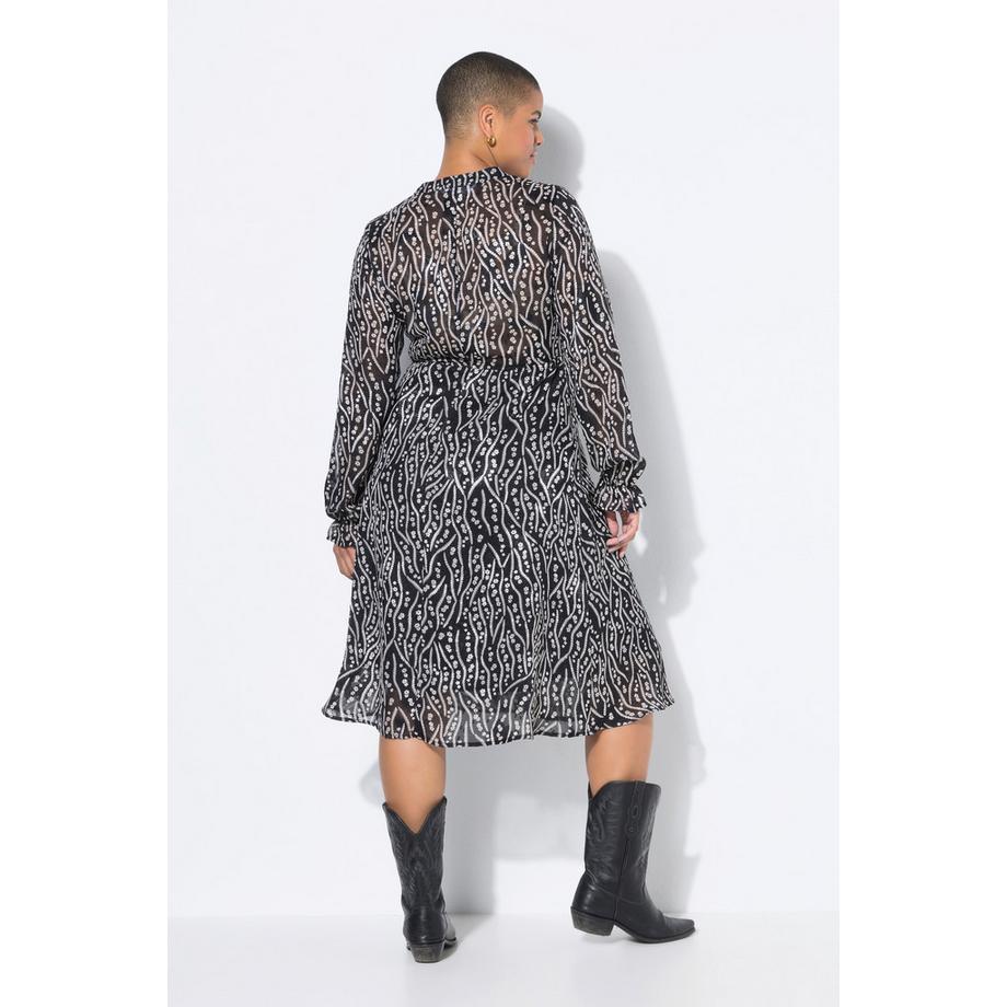 Studio Untold Robe Midi Imprimé All-over Manches Longues  