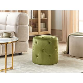 Beliani Pouf en Velours Glamour COROLLA  