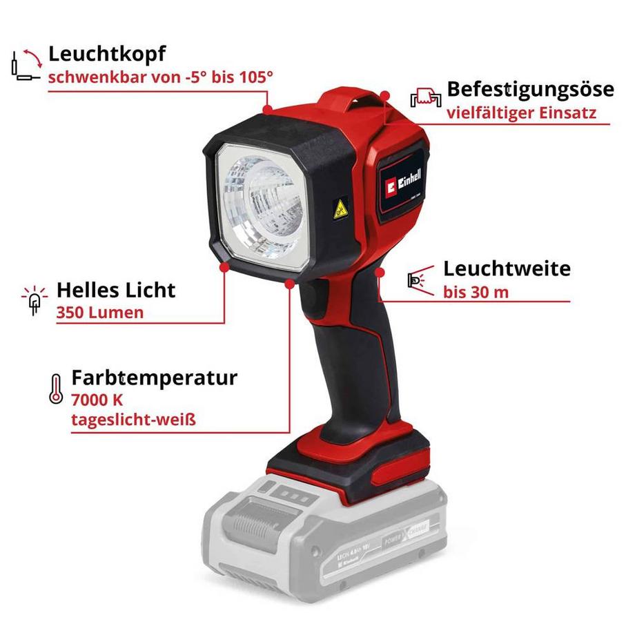 Einhell  Akku-Lampe TC-CL 18/350 Li - Solo 
