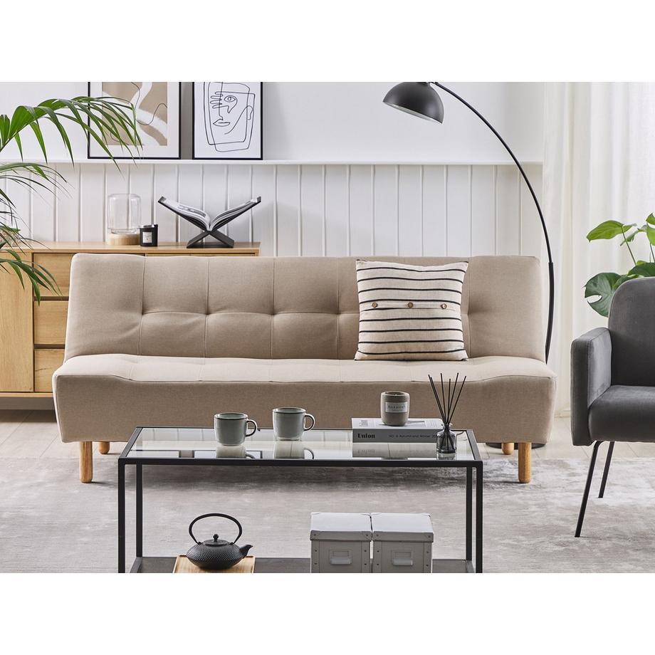 Beliani Schlafsofa aus Stoff Retro ALSTEN  