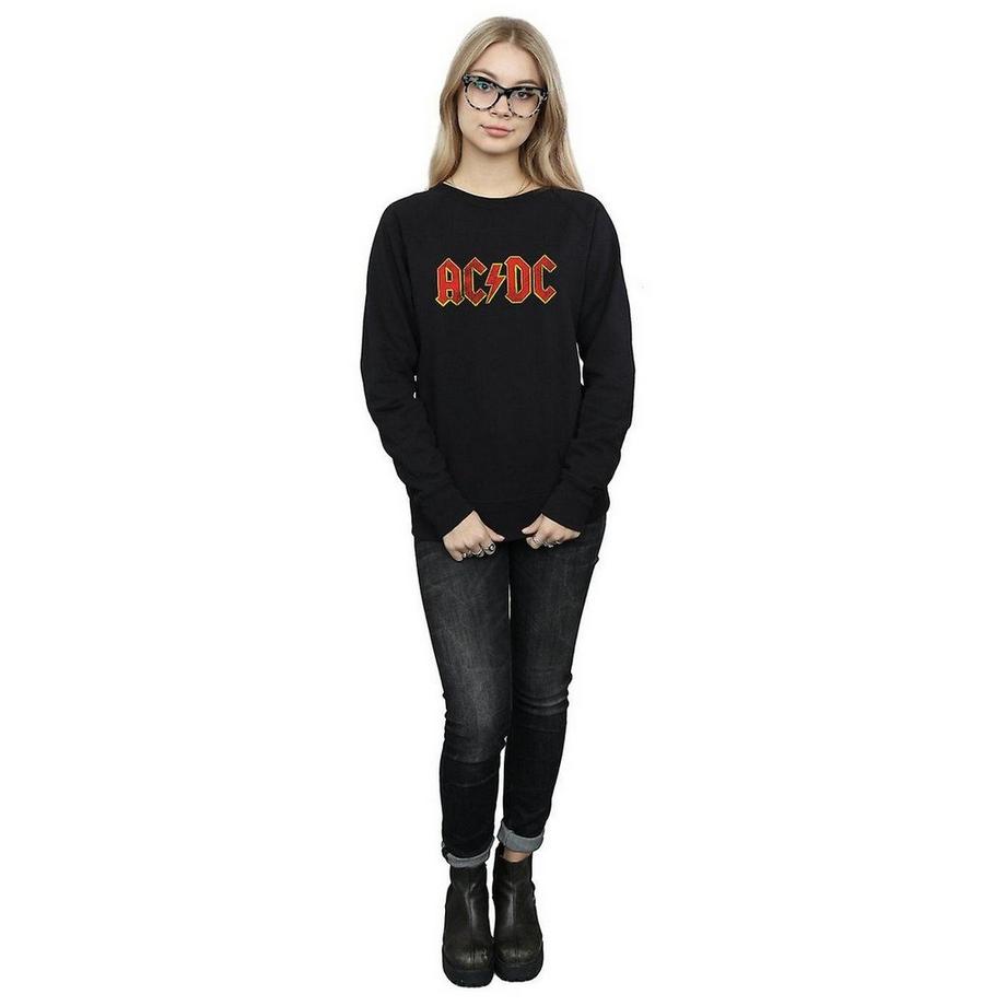 AC/DC ACDC Logo Distressed Regular Fit Sweatshirt  