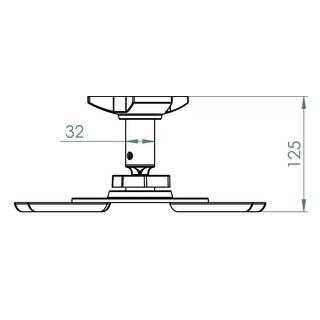 VCM  Beamer | Projektor | pulverbeschichteter Stahl | Belastbarkeit bis 11 kg | Deckenhalterung - DHP7 