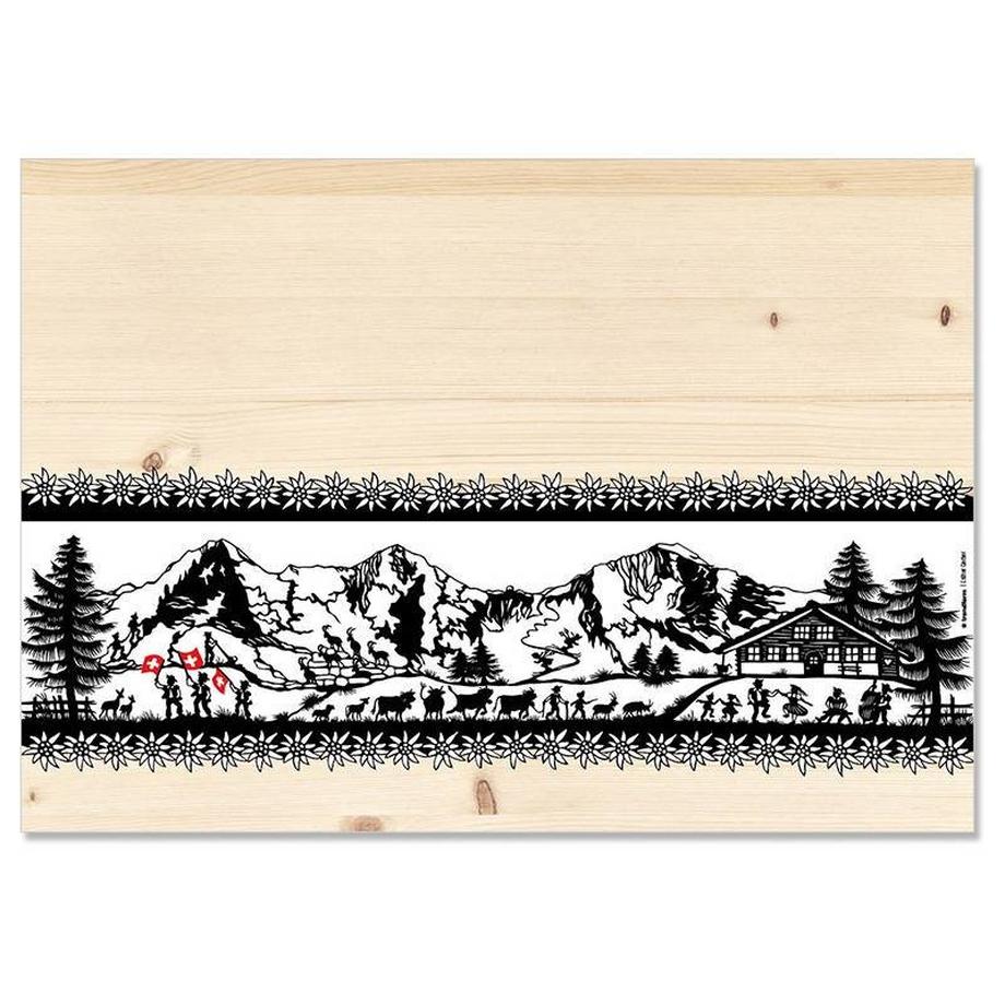 trendform Papiertischset SWISS TRADITION 7 4 Sujets à 12 Blatt  