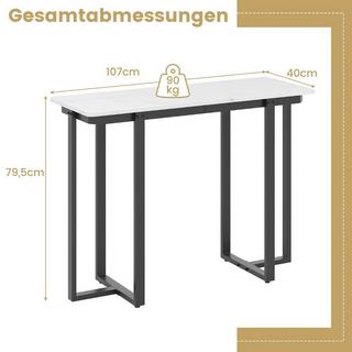 Northix Moderner Konsolentisch in Marmoroptik  