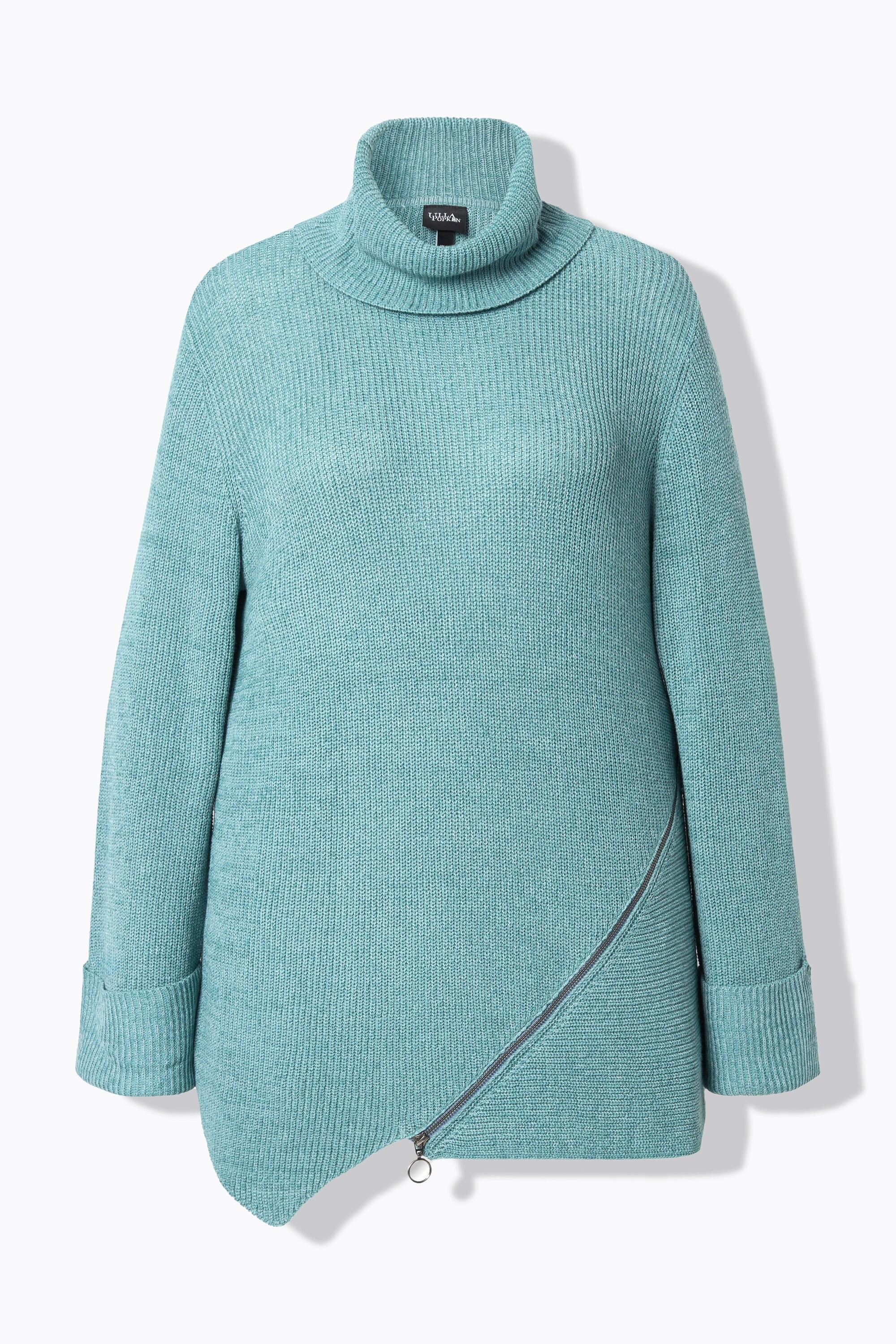 Ulla Popken  Pullover, Rollkragen, Reißverschluss, Langarm 