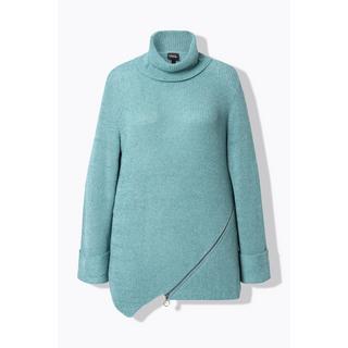 Ulla Popken  Pullover, Rollkragen, Reißverschluss, Langarm 