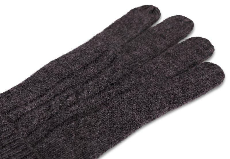 CASH-MERE.CH Guanti in Cashmere a Treccia  