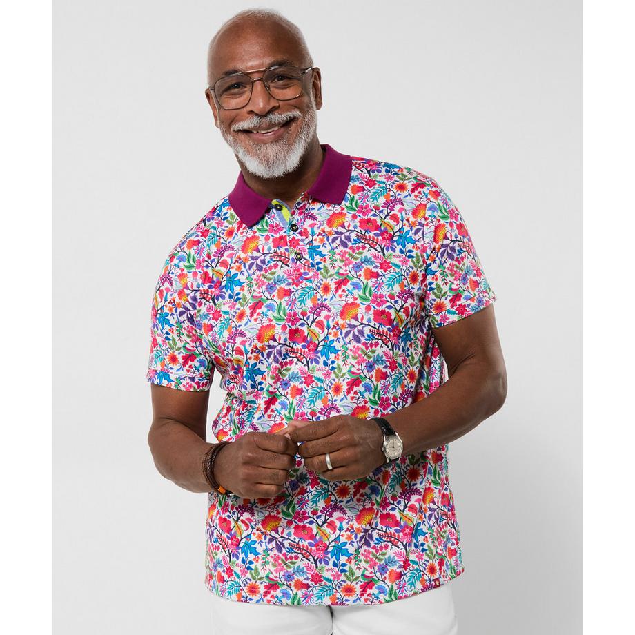 Joe Browns Polo à col contrastant avec imprimé floral  