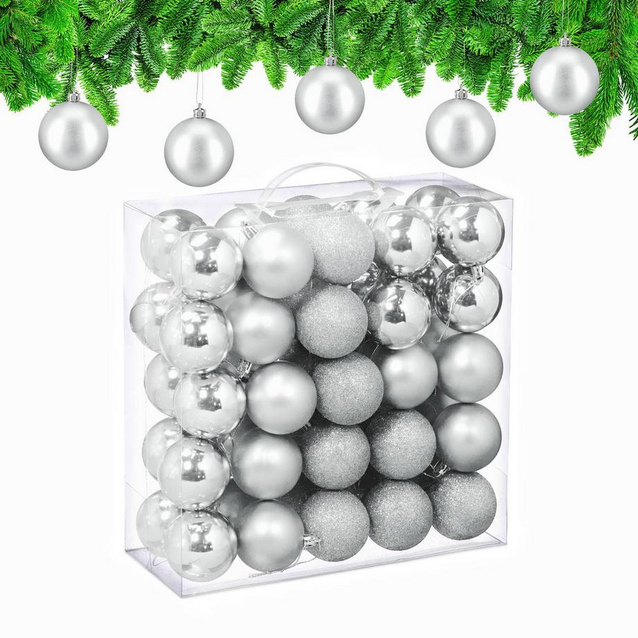 Set di palline per albero di Natale, confezione da 50