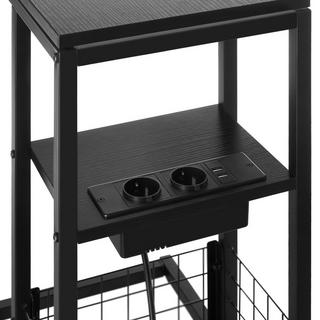 Tectake Laptop-Beistelltisch Rhea, C-Form, mit Ladestation  