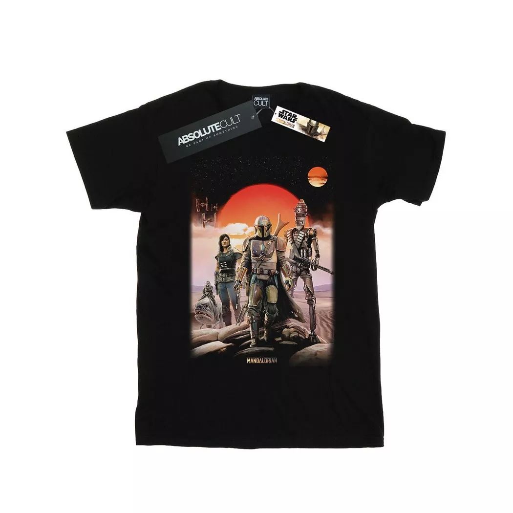 STAR WARS - The Mandalorian Warriors TShirt, für Damen, Schwarz, Größe S