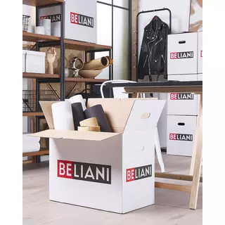 Set 10 scatoloni da trasloco BELIANI 5 strati 55 x 35 x 35 x 45 cm 