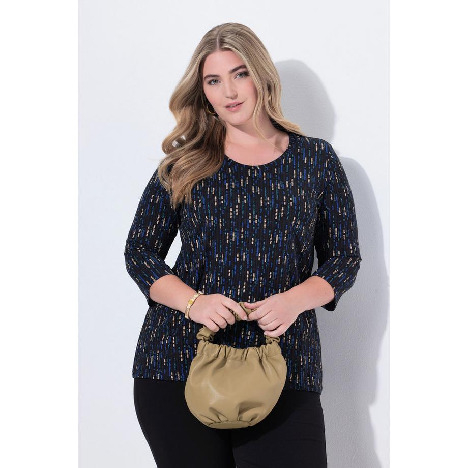 Ulla Popken A-Linie Rundhals 3/4 Arm Shirt  