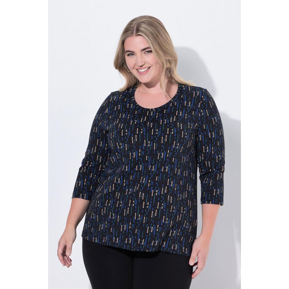 Ulla Popken A-Linie Rundhals 3/4 Arm Shirt  