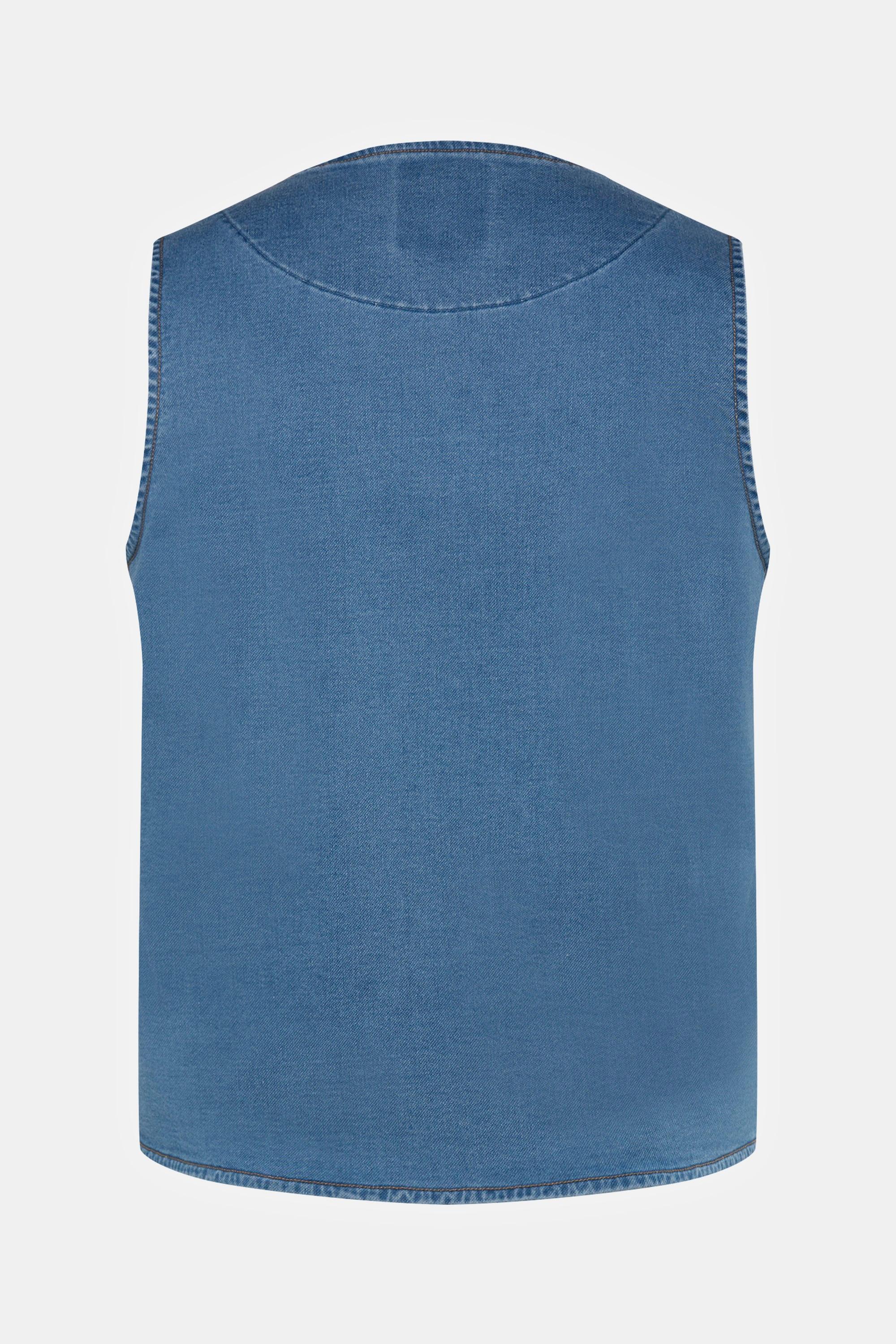 JP1880 Gilet en jean FLEXNAMIC Encolure en V  