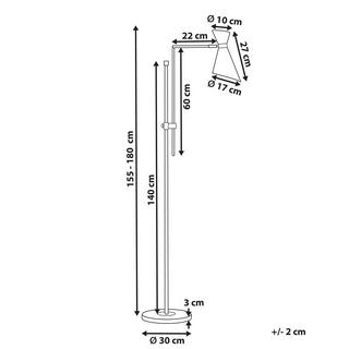 Beliani Stehlampe aus Eisen Modern MELAWI  