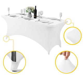B2X Universeller Tischdeckenbezug für Gastronomietisch 180 cm 6FT elastisch  