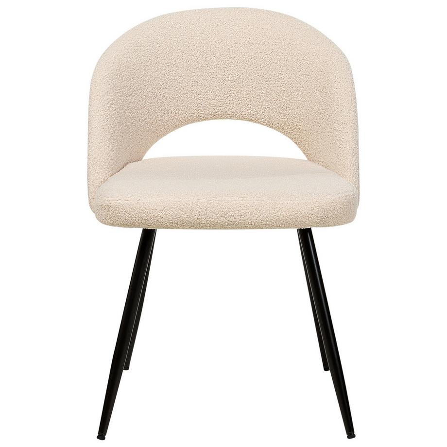 Beliani Esszimmerstuhl 2er Set aus Bouclé  ONAGA  