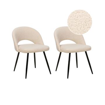 Lot de 2 chaises en Bouclé Moderne ONAGA