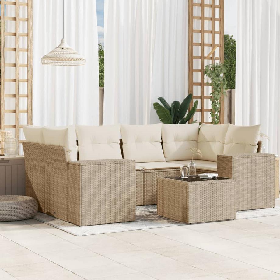 VidaXL Ensemble de canapés de jardin rotin synthétique  
