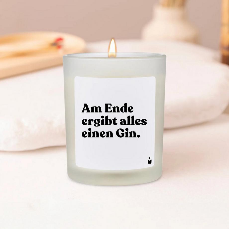 CandleHand Bougie parfumée Woody Am Ende ergibt alles einen Gin.  