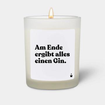 Bougie parfumée Woody Am Ende ergibt alles einen Gin.