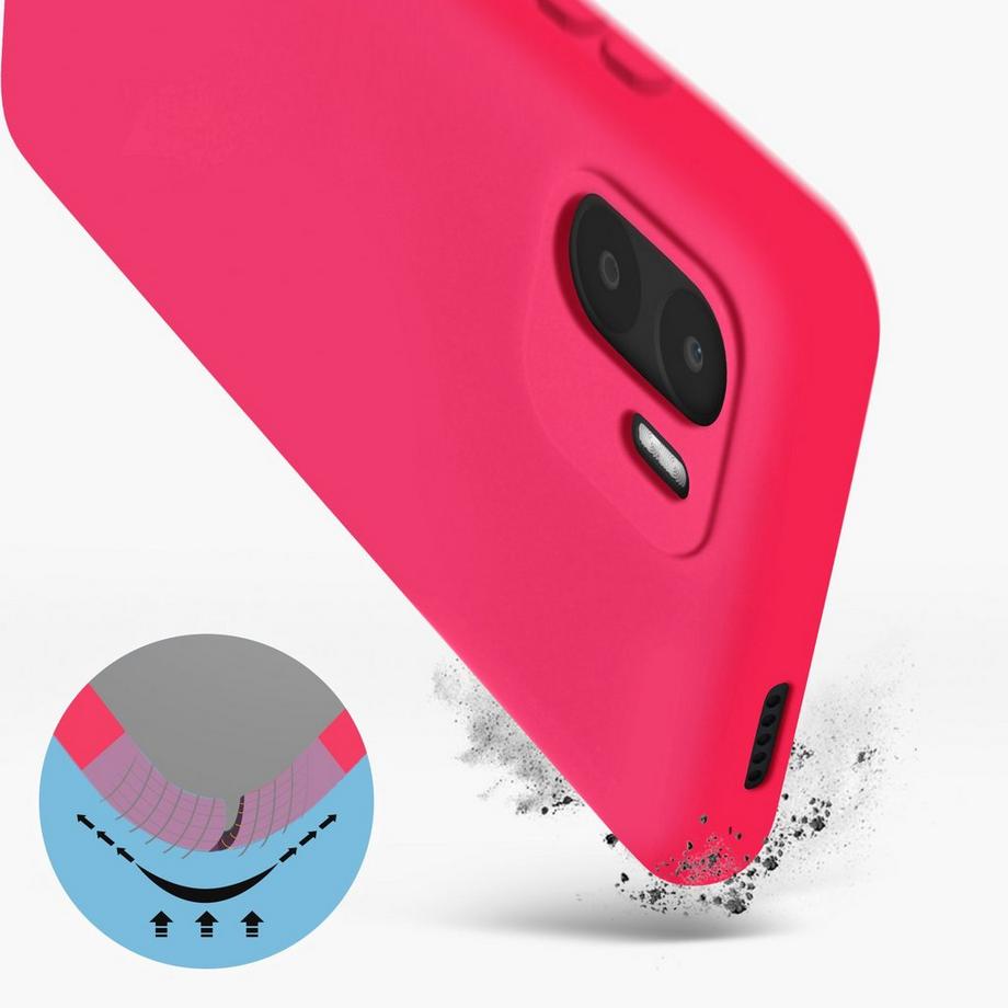 Avizar  Coque Xiaomi Redmi A1 et A2 Doux Fuchsia 