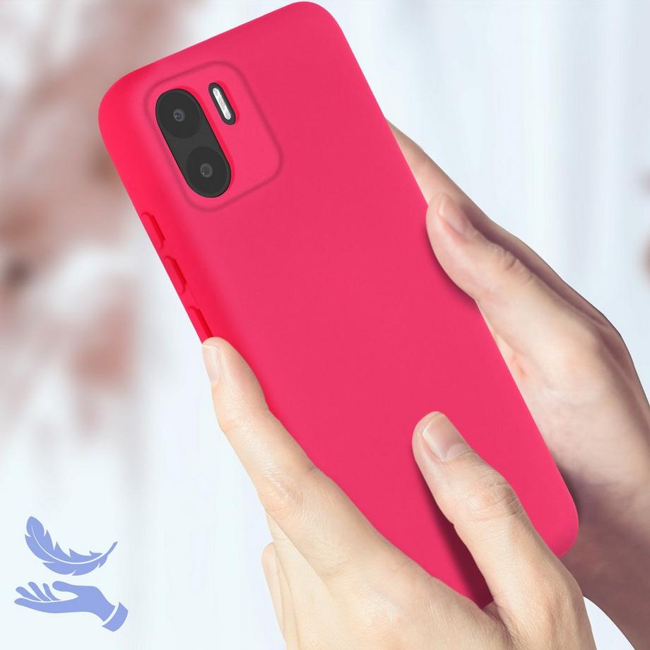 Avizar  Coque Xiaomi Redmi A1 et A2 Doux Fuchsia 
