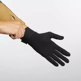 FORCLAZ Sous-gants en soie de trekking montagne - TREK 500 noir - adulte  Noir
