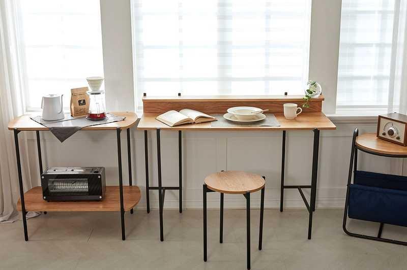 mutoni Table console de bureau naturel  