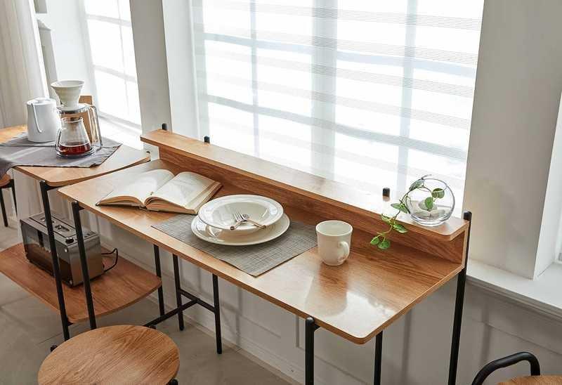 mutoni Table console de bureau naturel  