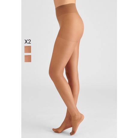 Damart  Lot de 2 collants voile, 20 deniers. 