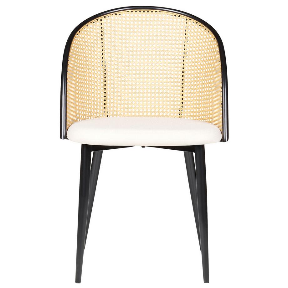 Beliani Lot de 2 chaises de salle à manger en Métal  CORNELL  