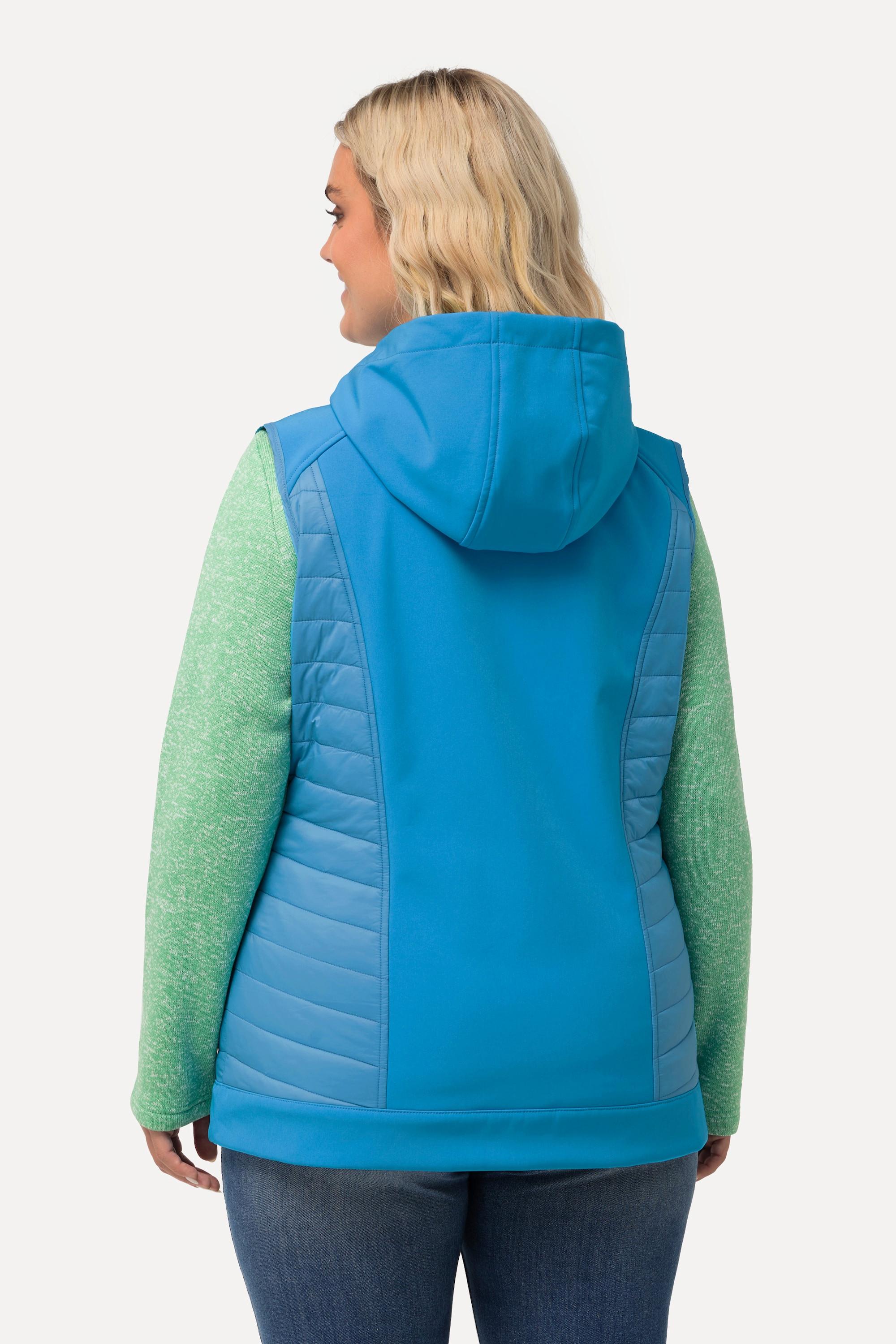 Ulla Popken HYPRAR Gilet Ibrido con Cappuccio Idrorepellente  