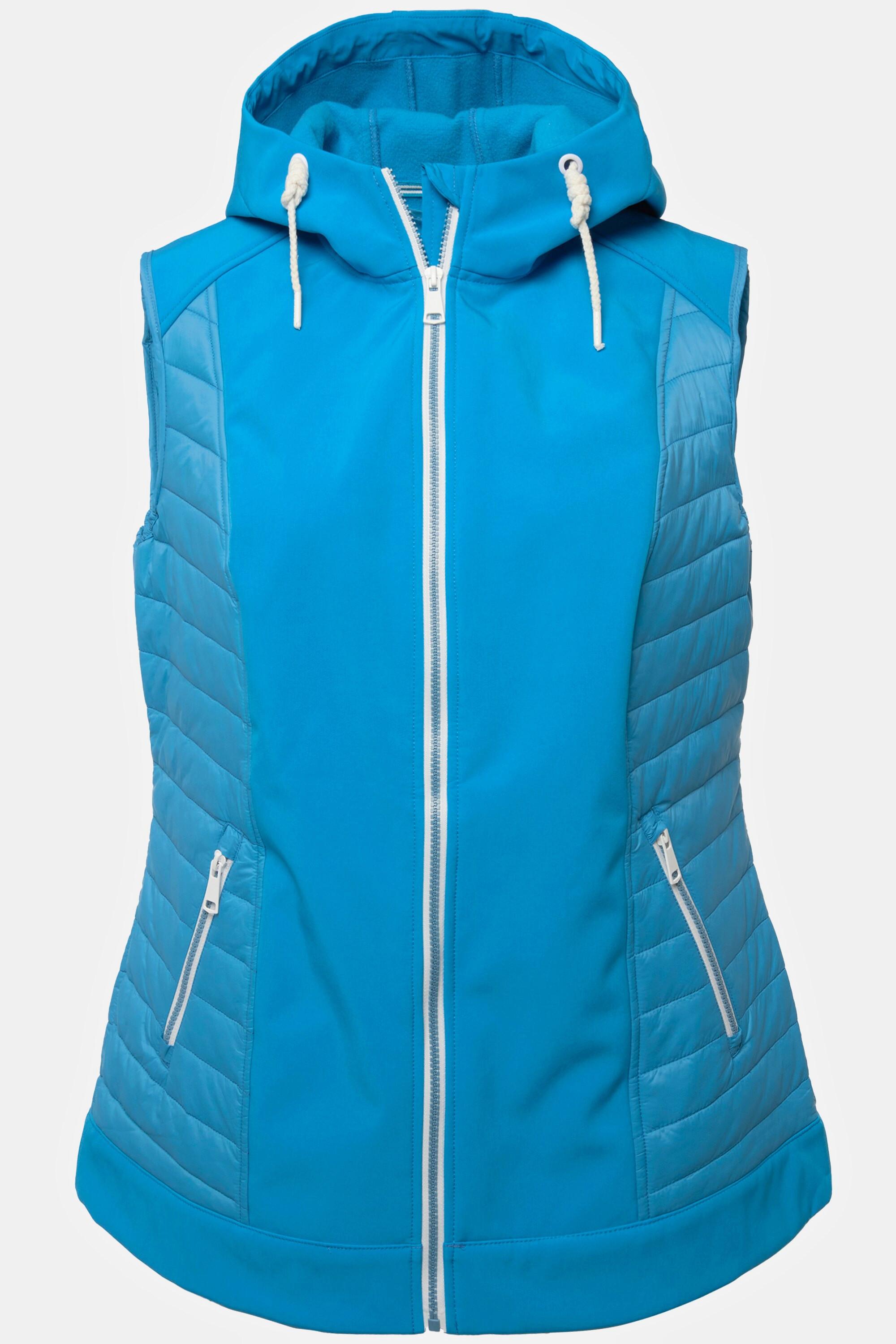 Ulla Popken HYPRAR Gilet Ibrido con Cappuccio Idrorepellente  