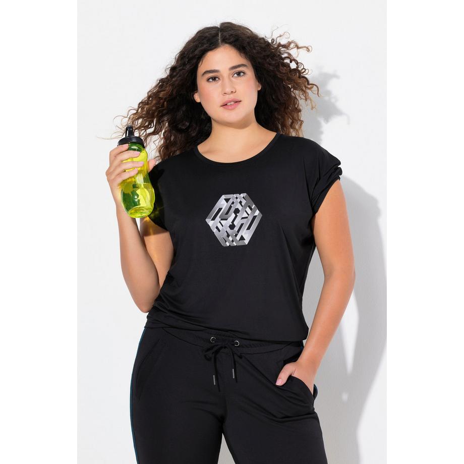 Ulla Popken Maglia funzionale a mezza manica riciclata ad asciugatura rapida  