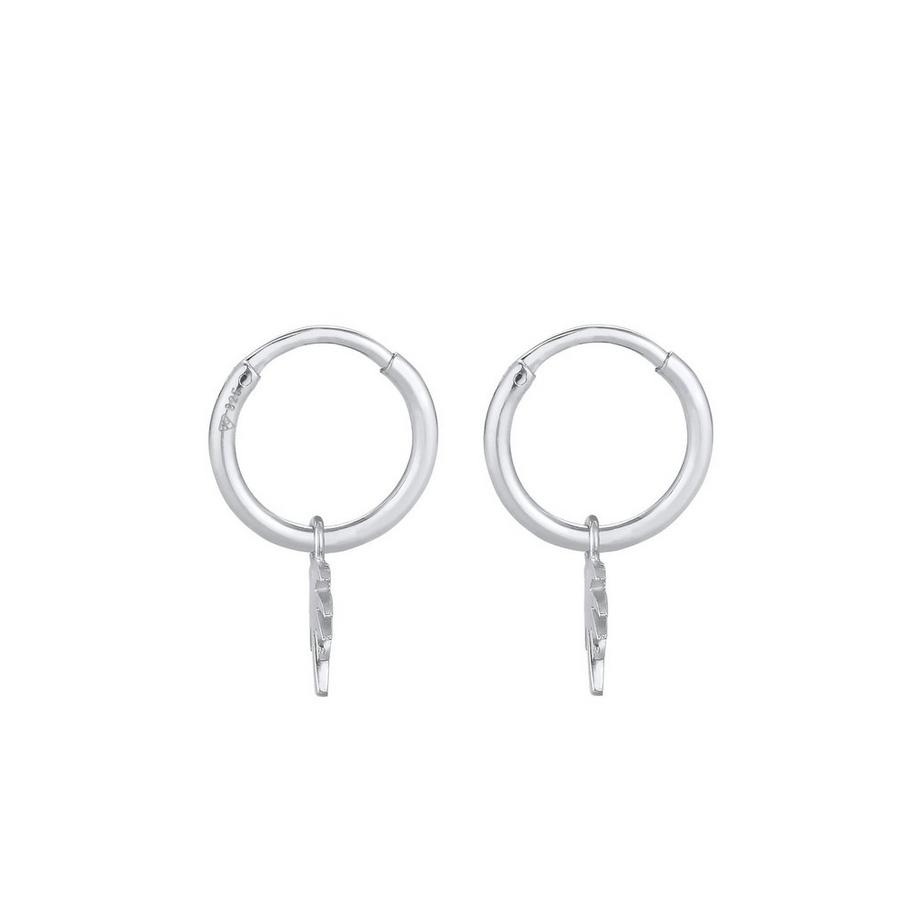 Elli  Boucles d'Oreilles Creolen Palme Trend Filigran 925 Silber 