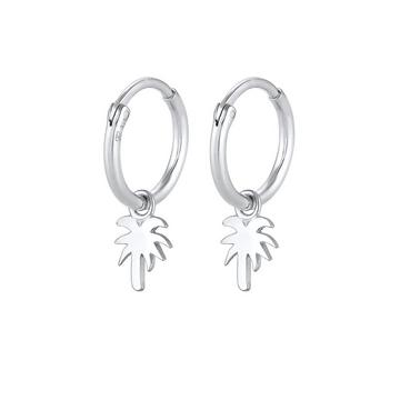 Ohrringe Creolen Palme Trend Filigran 925 Silber