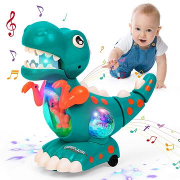 Spielzeug, Musik Licht Krabbelnder Dinosaurier Baby Sensory Music Dinosaur Toy