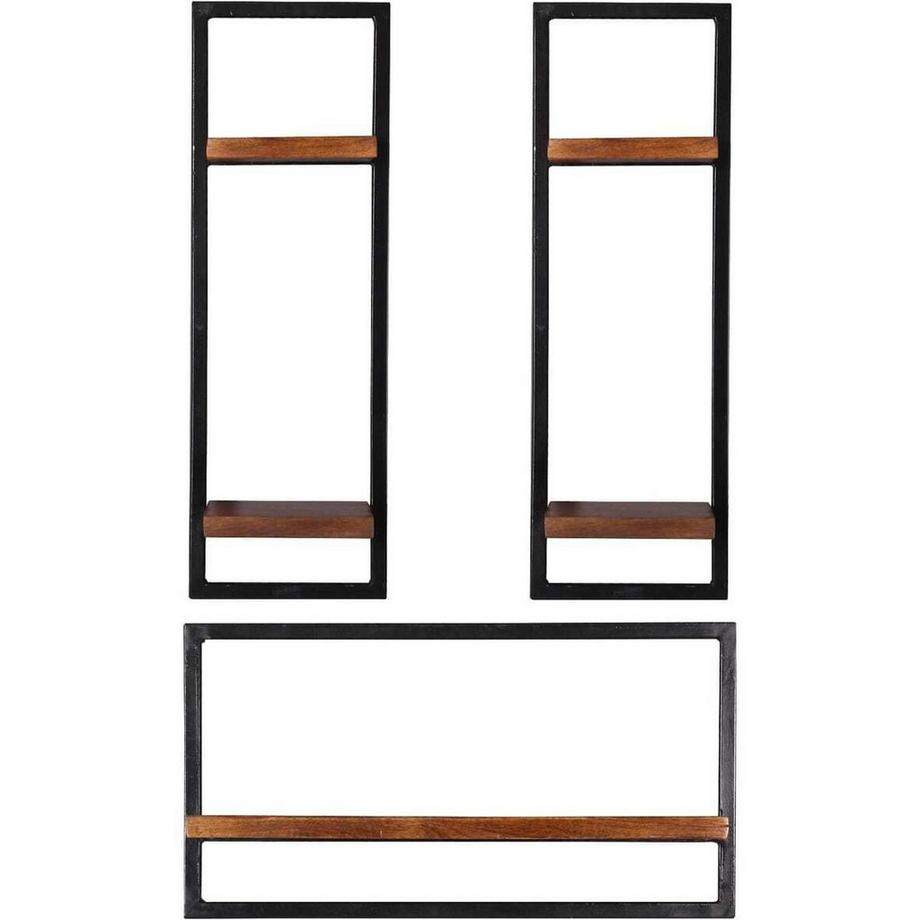 Wandregal Havanna natur 60x25x110 (3-tlg)