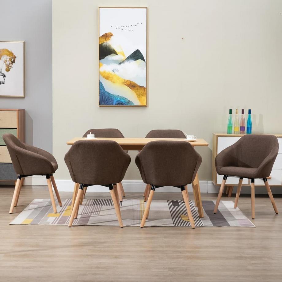 VidaXL Chaise de salle à manger tissu  