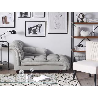 Beliani Chaise longue en Velluto Moderno LORMONT  