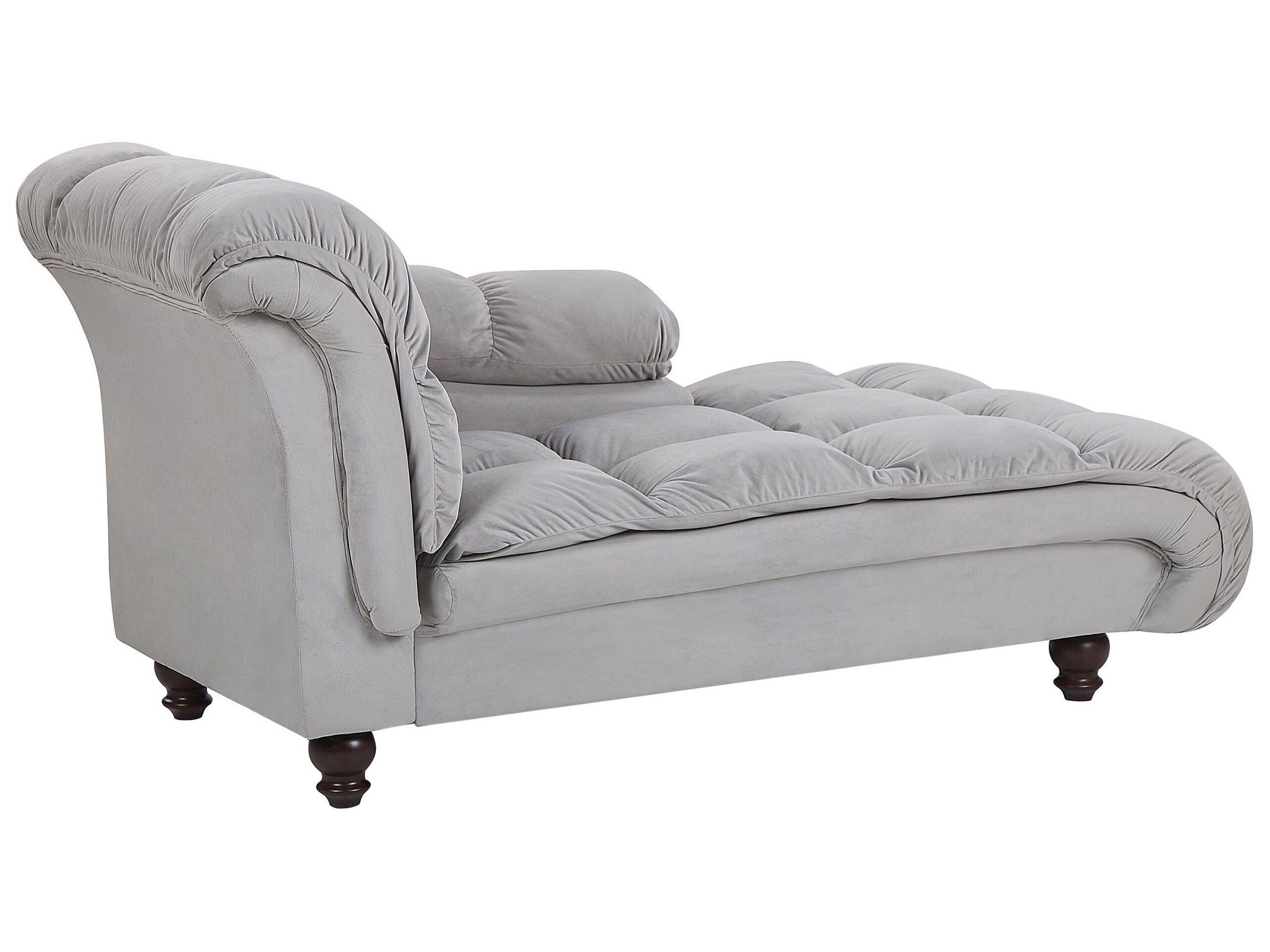 Beliani Chaiselongue aus Samtstoff Modern LORMONT  