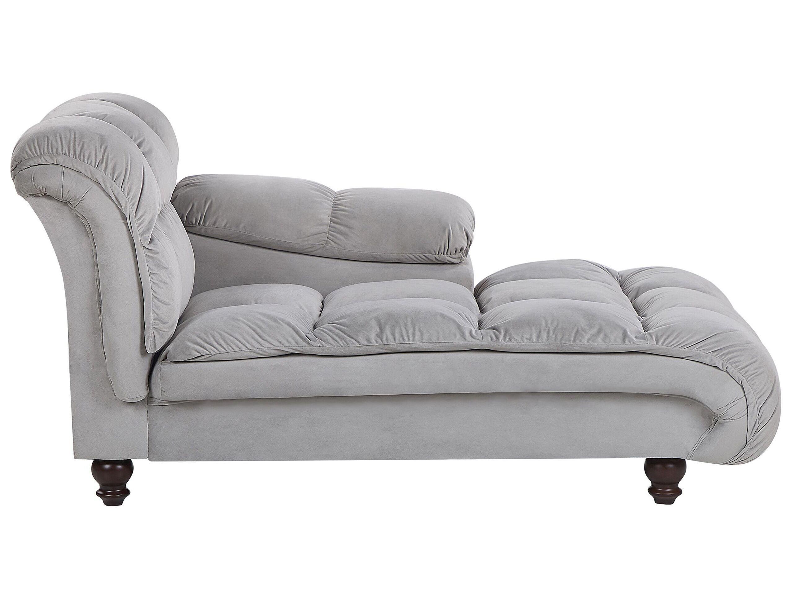 Beliani Chaiselongue aus Samtstoff Modern LORMONT  