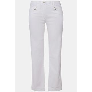 Ulla Popken  Pantalon d'été Mony, agréablement léger. Poches zippées et tissu stretch 