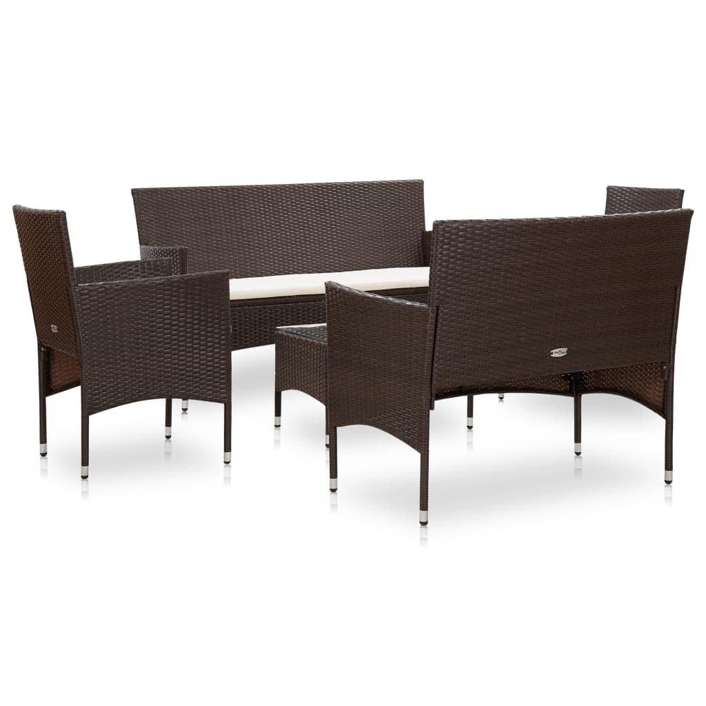 VidaXL Gartensofa poly-rattan  